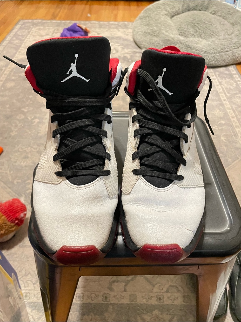 Jordan Men’s Athletic Shoes - White/Black/Red
